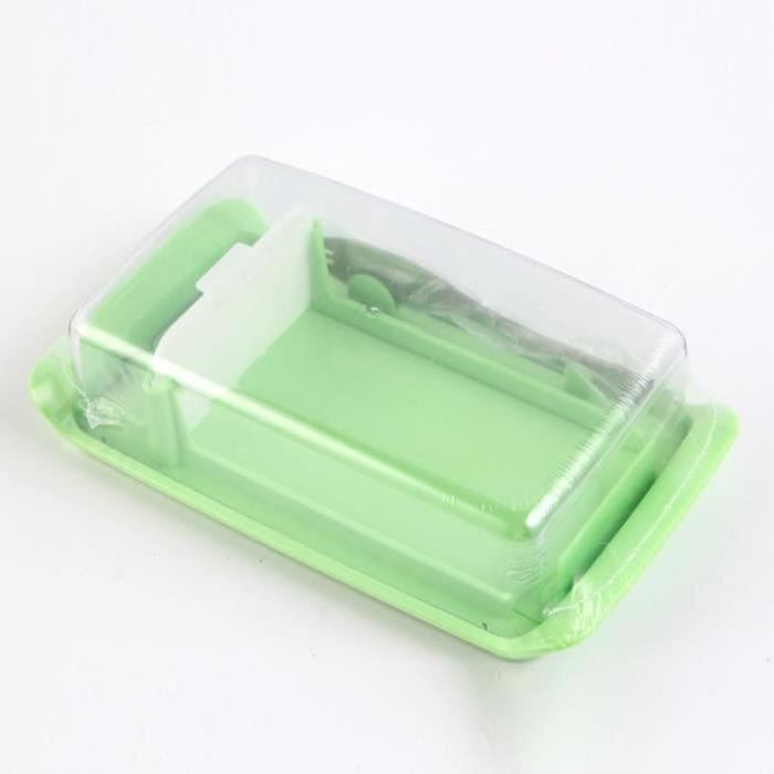 Beurrier En Plastique Noir Avec Couvercle Hermétique Et Fourchette - 19x6x5 Cm, Capacité 250 G