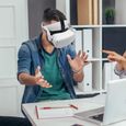 Casque VR Pour Oculus Quest 2, Lunettes VR 3D Casque De Jeu De R&eacute;alit&eacute; Virtuelle Avec Bandeau R&eacute;glable, R&e132-1