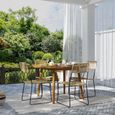 Ensemble table VERONE en bois d'acacia FSC et 4 chaises de jardin - BEAU RIVAGE - collection BEAU RIVAGE®-1
