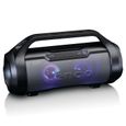 Enceinte Bluetooth étanche avec radio FM, lecteur USB/SD et effets lumineux Lenco SPR-070BK Noir-1