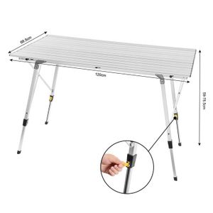Table de camping alu 110x70cm avec sac - Camping-car