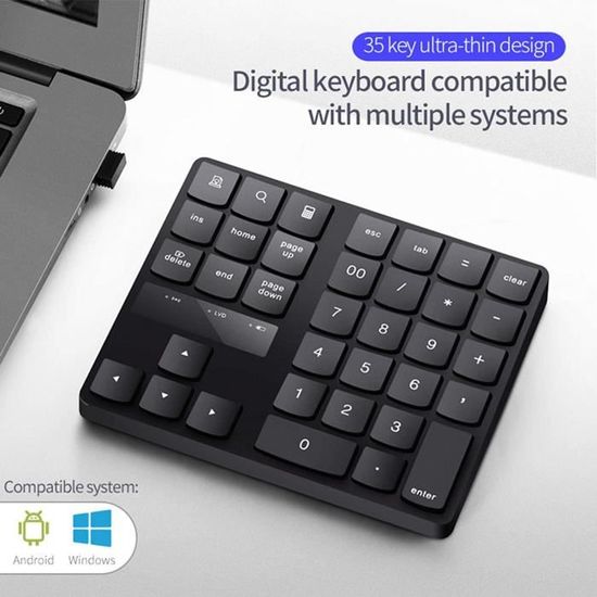 Clavier Bluetooth Touches de clavier sans fil Bluetooth universelles  multi-paires clavier portable pour PC-DQ France - Cdiscount Informatique