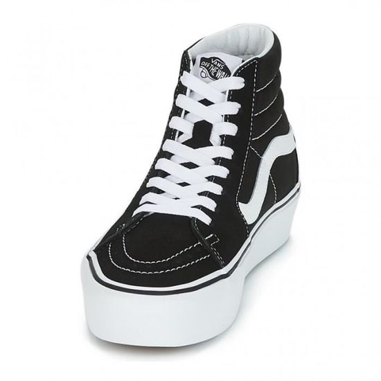 Vans sk8 hi sale platform noire et blanche