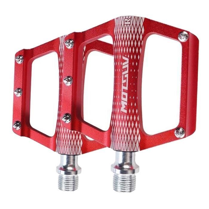Pedale plate vtt rouge deals
