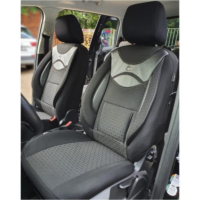 Housses De Siège Sur Mesure Et Tapis De Sol Pour Citroën Jumper à Partir De 2016 - Ensemble Complet En Cuir Synthétique Et Tissu, Protection Optimale