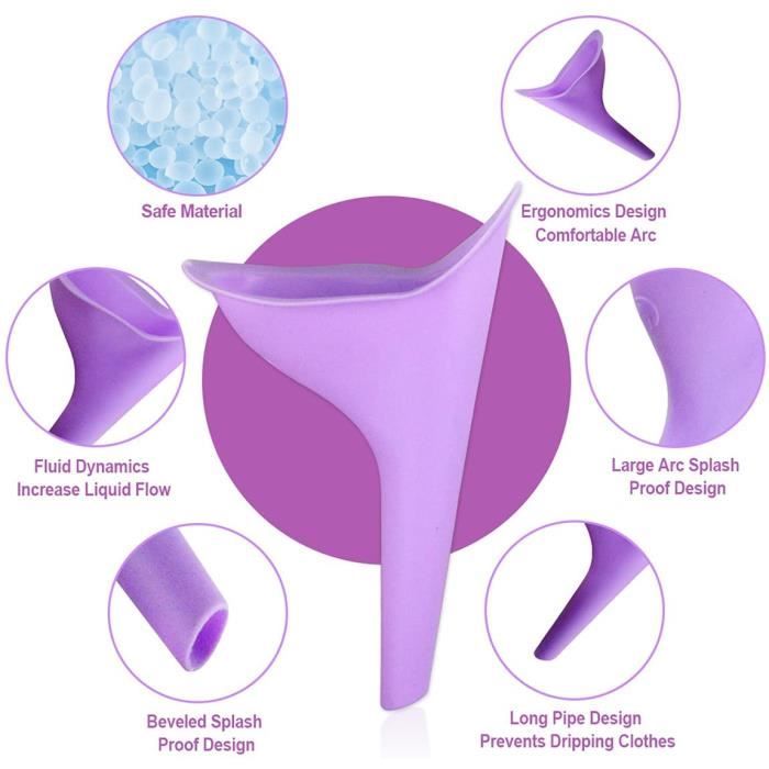 10 Entonnoirs Urinaires Féminins Pliables - Urinoir Portable Hygiénique Pour Voyage, Camping, Randonnée