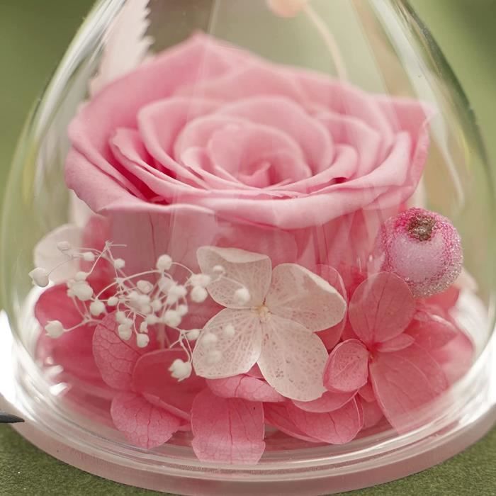 Rose Eternelle Cadeau Maman, Ange Figurines en Verre avec Fleurs Eternelles,Cadeau  Anniversaire Femme,Vraie Rose Rose A1413 - Cdiscount Maison