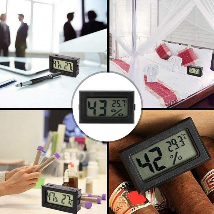 Thermomètre Hygromètre Connecté Wi-Fi - Mini Capteur Température Et Humidité Intérieure, écran Numérique