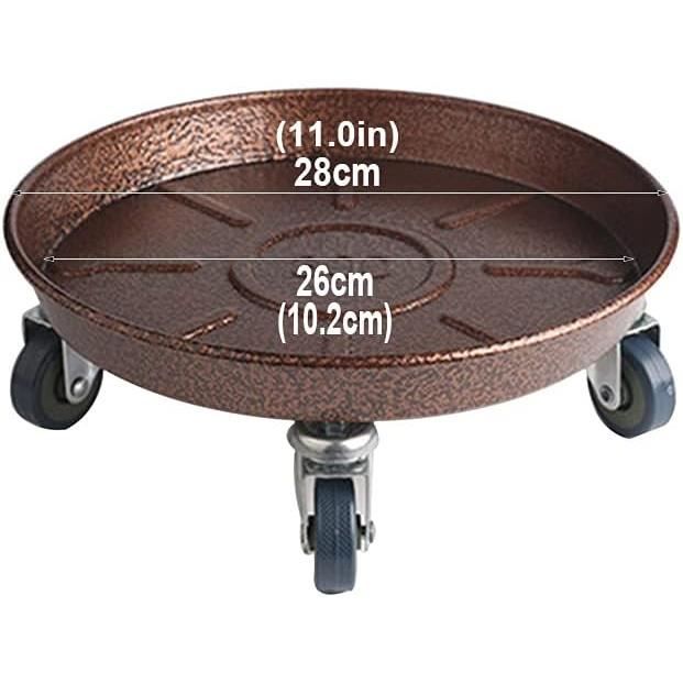 2 Soportes Giratorios Para Plantas De 30 Cm | Base Con 8 Ruedas Universales, Ideal Para Mover Macetas Pesadas En Interior Y Exterior