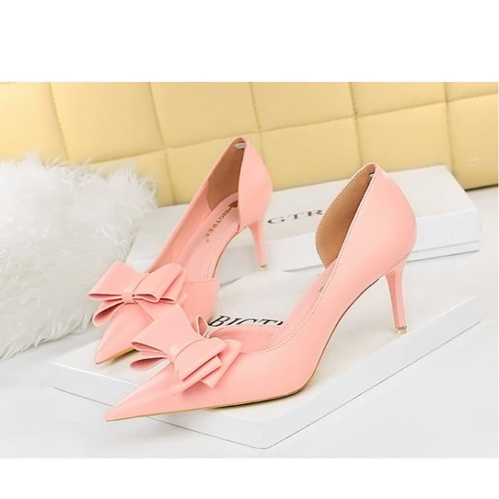 Escarpin femme top rose