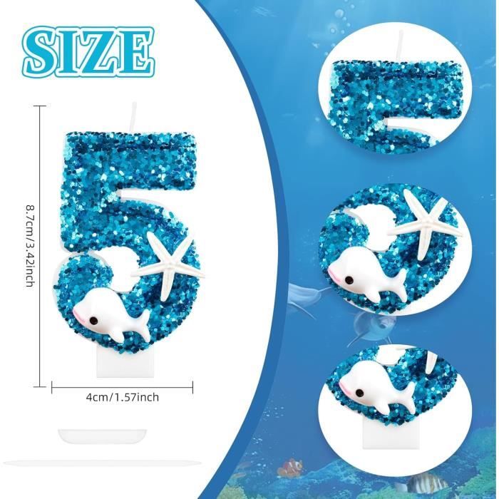 Bougies Pour Gâteau Anniversaire Bougies D'anniversaire En Forme De Flocon De Neige, Bleu Et Blanc Pour Gâteau Fille, Numéro 12, Bougie Blanche Pour Décoration De Gâteau Bougie 9 Ans