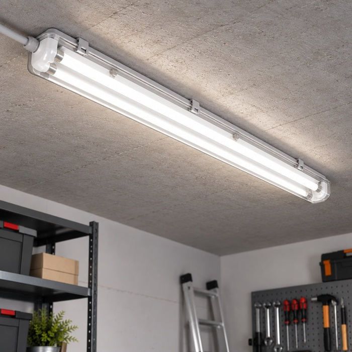 Réglette LED Étanche 60cm 18W IP65 - Blanc Froid 6000K-8000K - 1500 Lumens - SILAMP - 5