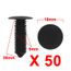 sourcingmap/® 30pcs 6mm Rivets plastique noir trou Expansion pousser agrafe pour pare choc porti/ère voiture