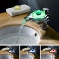 Robinet salle de bain cascade Mitigeur lavabo LED en laiton Chrome Gros bec robinetterie vasque-2
