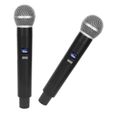 LIU-7549509249549-Ensemble de micros sans fil en métal Système de microphone sans fil professionnel 1 pour 2 microphones dynamiques-2