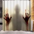 1 ensemble d'accessoires d'halloween rideau de douche effrayant décor tapis de pour la décoration de  MASQUE VISAGE - PATCH VISAGE-2
