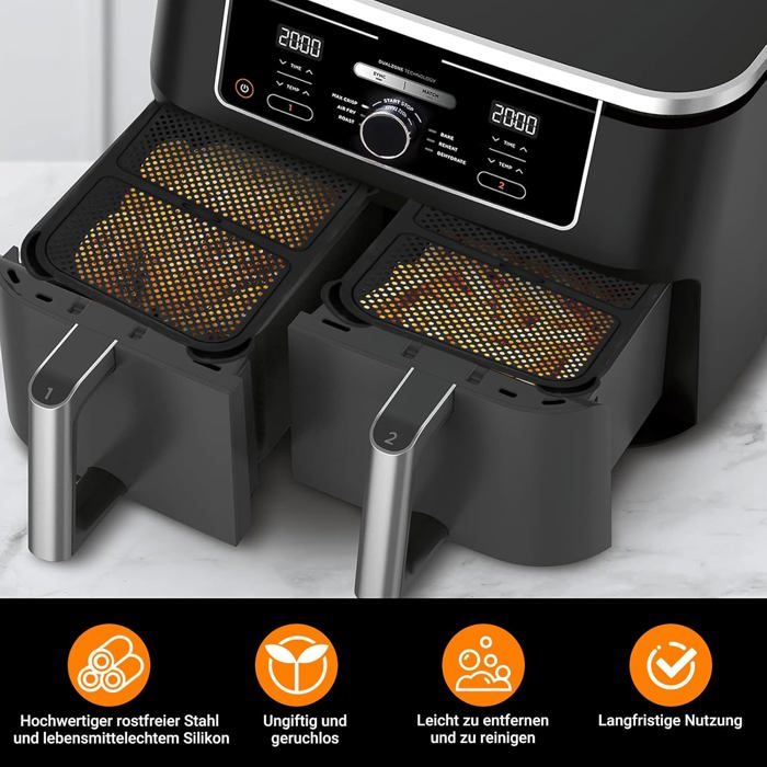 Protections Anti-éclaboussures Pour Friteuse à Air – Lot De 2, En Silicone, Compatible AF400/AF451 – Garde Propre, Réutilisable, Lavable Au Lave-vaisselle - 14