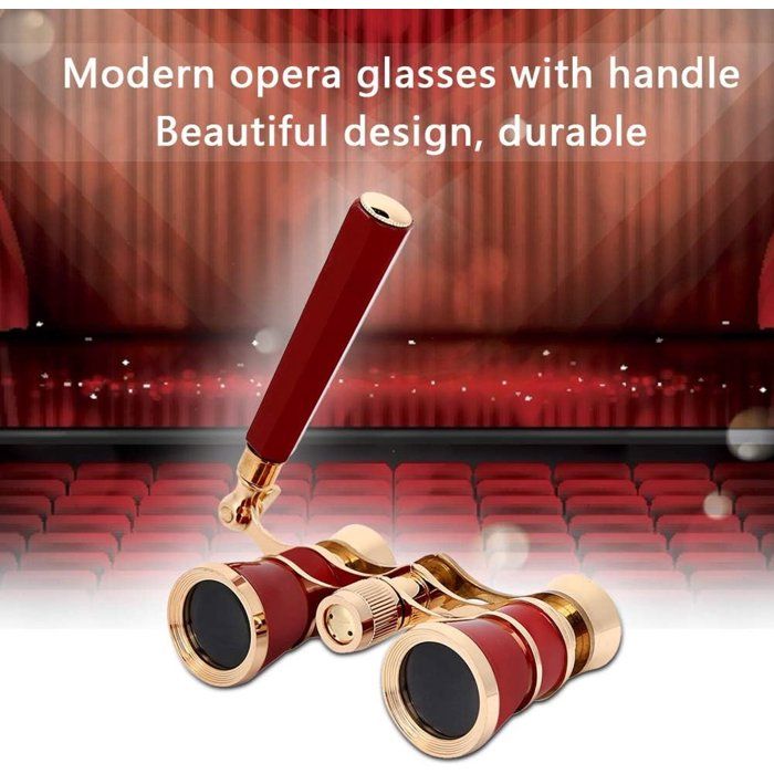Lunettes Jumelles 3X25, Mini Jumelles Compactes Légères, avec Chaîne pour Adultes Enfants Femmes