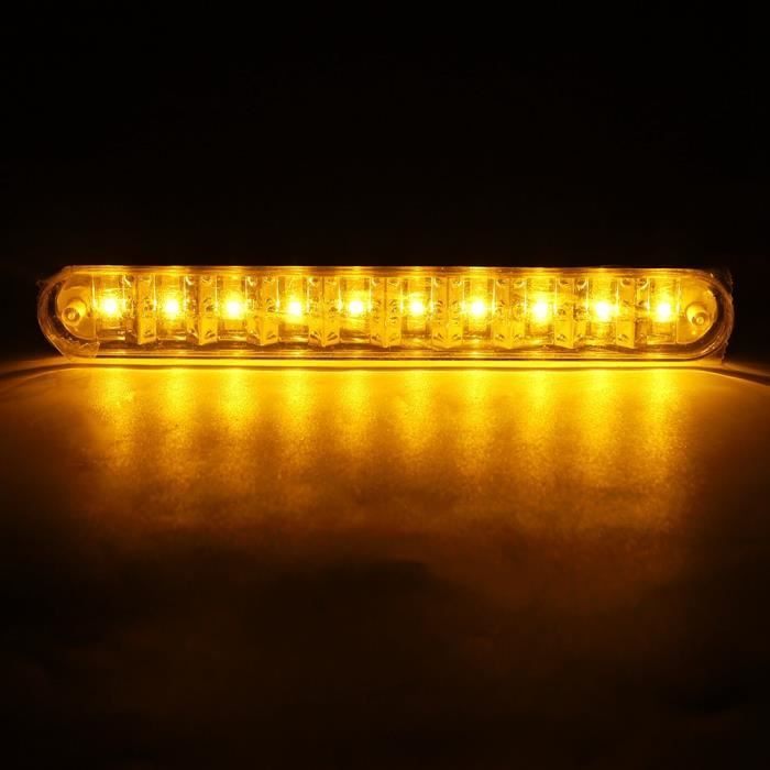2 Feux De Jour LED Voiture 12V - 30 LED Blanc 6700K + Clignotant - Imperméable - 190x40x25mm