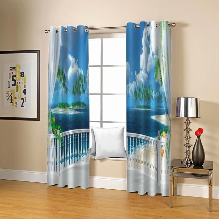 Rideaux Occultants Motif Corgi - Lot De 2 Panneaux 75x166 Cm, Tissu Thermique Isolant, œillets Inox
