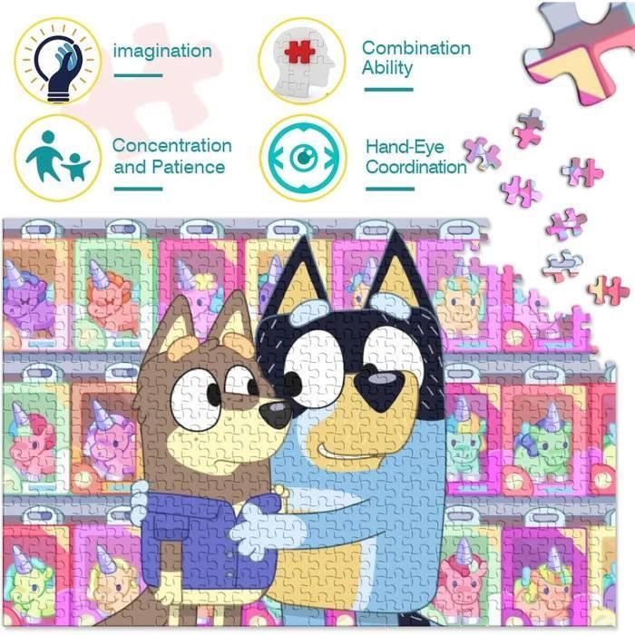 Puzzle en bois Bluey 500pcs Bluey Puzzles Pour Adultes Cdiscount Jeux Jouets