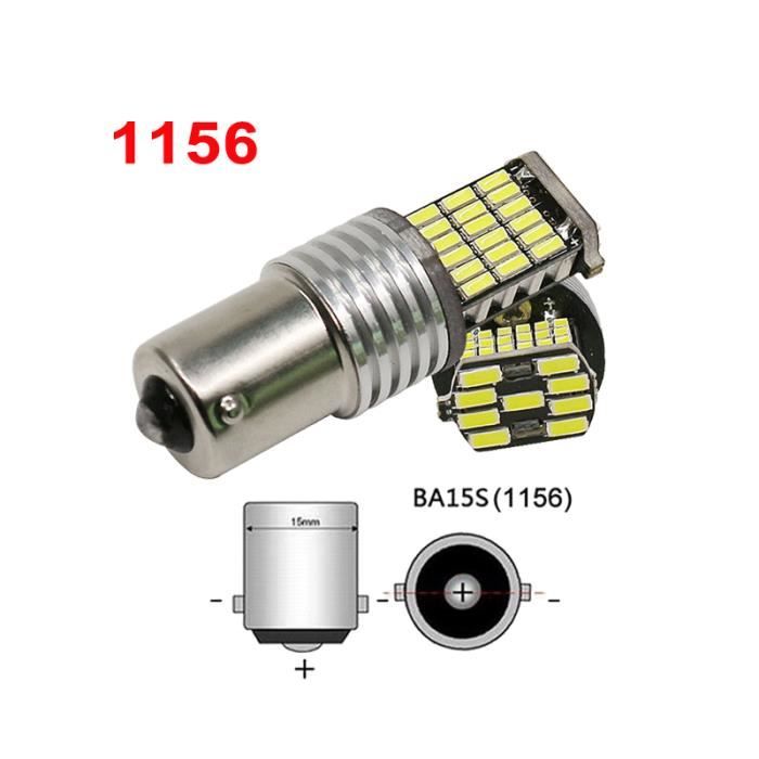 Phares - feux,1157(Bay15d) White--Ampoule de clignotant de voiture Ba15s  1156 LED Canbus, sans erreur Bay15d 1157 LED 12V 4014 SMD - Cdiscount Maison