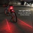 Lumens Feu Arrière Vélo Puissant Rouge, Lampe Vélo LED Rechargeable USB /Flash -3
