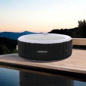 Couvercle Gonflable Rond Pour Spa Extérieur - Diamètre 140 Cm (4,5 Pieds) - Économie D'Énergie, Protection Anti-Débris