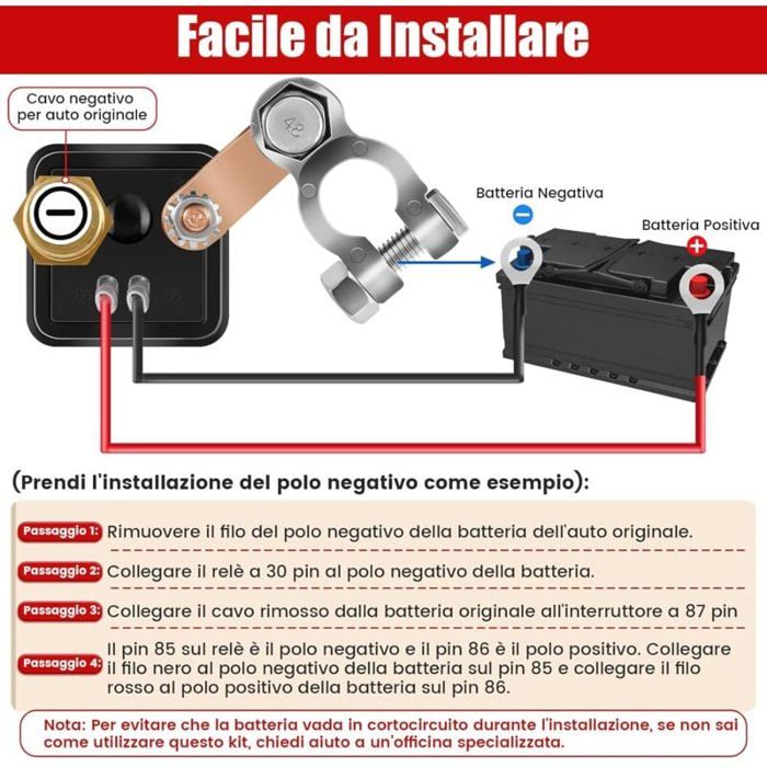COUPE CIRCUIT BATTERIE 12V 200A Distance Télécommande Voiture Bateau