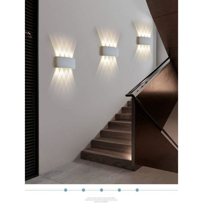 Longue LED Villa Porche Extérieur Étanche Lumière Chaude Applique Murale  Longue Barre Lumineuse Noire Aluminium-90CM - Cdiscount Maison