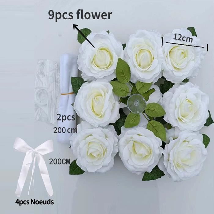 Kit Complet Décoration Mariage Rose Blanc Voiture Mariés noeud