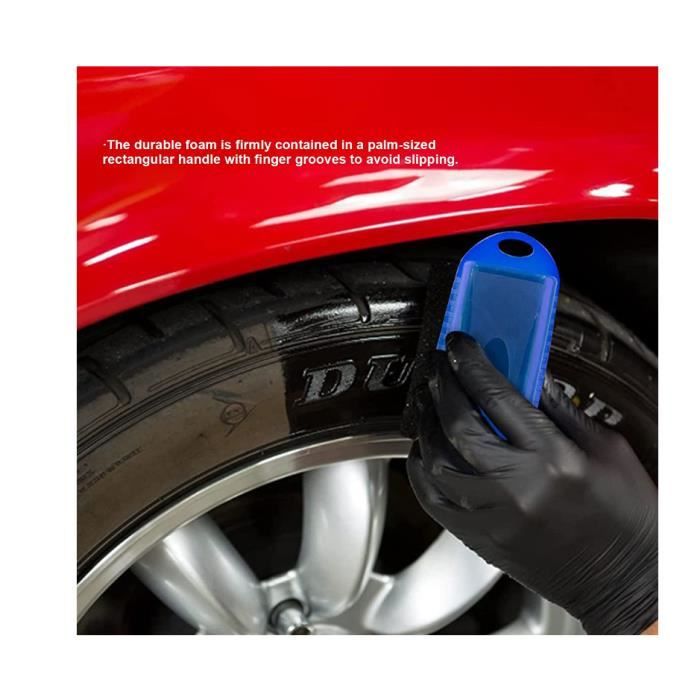 Lot 2 Éponges Applicateurs Pneus Bleu Royal – Mousse Polissage Cire Brillance Voiture