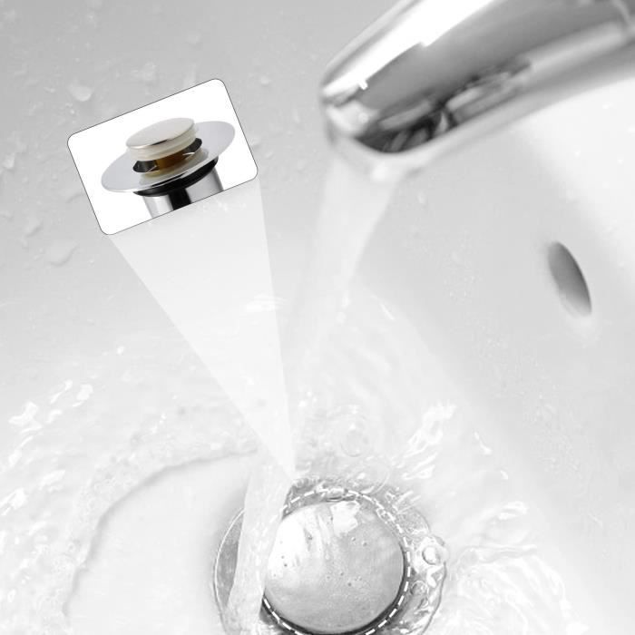 Bouchon De Lavabo Pop-up Avec Filtre - 2 Pièces - 34 à 40 Mm - Acier Inoxydable 304 - Pour Salle De Bain Et Cuisine
