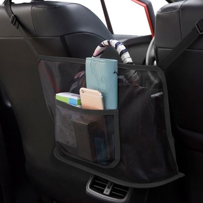 Filet de voiture support de rangement poche filet sac organisateur avancé  maille sac à main sac à main sac de rangement côté siège 