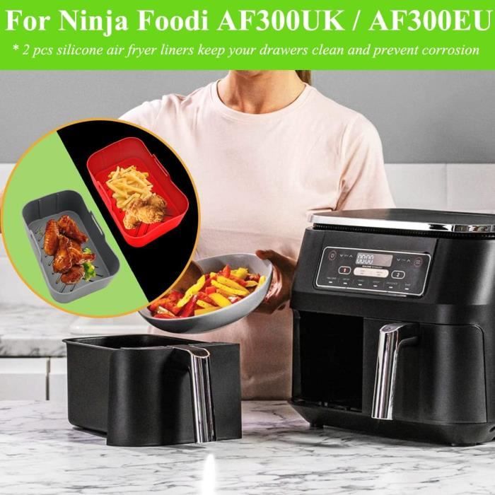 Accessoire Air Fryer,Paquet De 2 Moule Air Fryer Pour Ninja Foodi Af300Eu  Dual Zone Airfryer 7,6L - Sans Bpa & Lave-Vaissel[x393] - Cdiscount  Electroménager