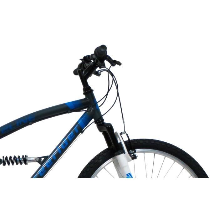 VTT 26" Mixte - Cadre Acier, Fourche Télescopique, 21 Vitesses Shimano - Freins V-Brake - Éclairage Inclus