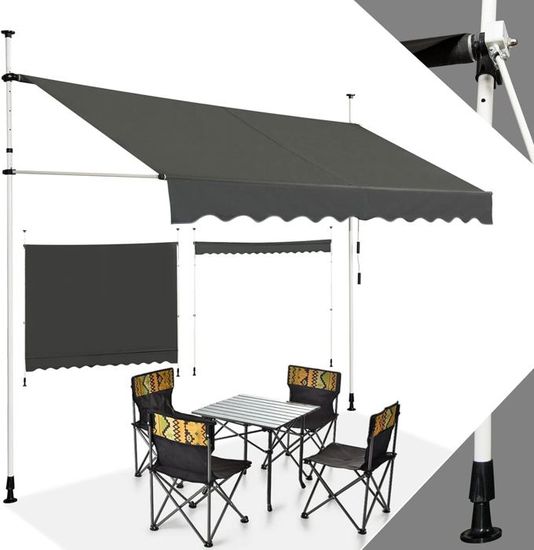 Toile De Remplacement Pour Store Banne Manuel - Imperméable, Anti-UV, Plusieurs Tailles (ex : 3,5x3 M Kaki) - 13