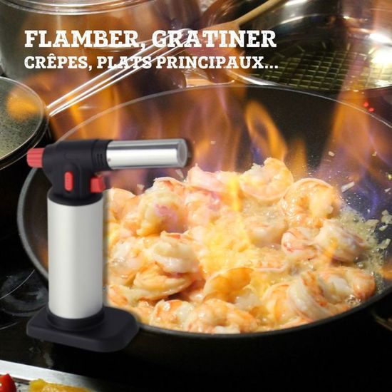 Torcia Da Cucina Professionale - Per Crème Brûlée, Dessert E Camping, Fiamma Regolabile - Foto 4
