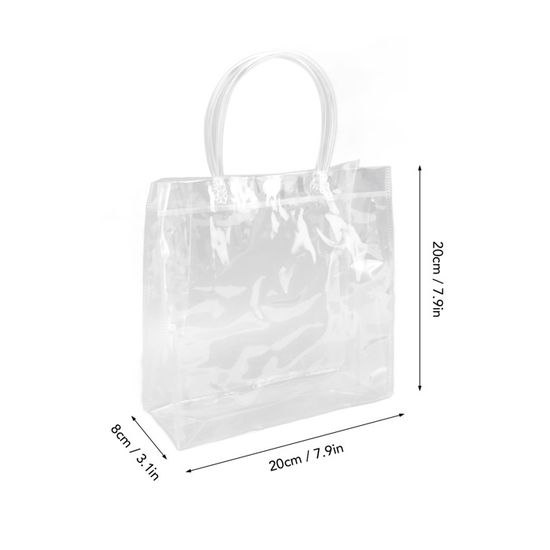 30/20 Sacs cadeaux transparents avec poignées, sacs cadeaux