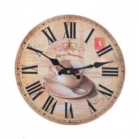 COFFEE TIME Horloge murale Ø28 cm beige