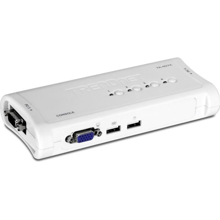 TRENDnet TK-407K KVM 4 ports VGA USB + 4 câbles