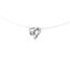 CABLE COLLIER FIL TRANSPARENT ARGENT 925 ET SOLITAIRE OXYDE DE ZIRCONIUM
