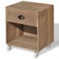 Chevets Table De Chevet Bois Massif Marron Achat Vente Chevet
