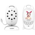 Annew Babyphone Camera Surveillance Nouveau Né-Enfant Sans Fil 2”LCD,Écoute bébé Vision Nocturne, Capteur de Température-0