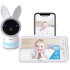 ARENTI 2K/3MP Babyphone Caméra, 5" Moniteur Vidéo pour Bébé, 2,4GHz+5GHz Caméra Surveillance Bébé WiFi, VOX, Audio Bidirectionnel