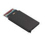 AIEVIS Porte Carte Anti RFID Blocage Homme-Femme Alliage d'Aluminium pour 8 Cartes Noir