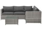 BELIANI Salon de jardin en rotin gris AVOLA