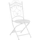Chaise de jardin en fer forgé Indra - CLP - Blanc - Pliable - Design - 92 cm