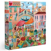 Puzzle Carré 1000 Pièces - Eeboo - Marché libre de Venise - 12 ans - 1 000 pièces - Coloris Unique