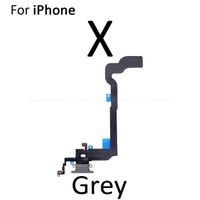 Pour iPhone X Gray - Connecteur de chargeur USB, Port de chargement, Dock, câble flexible pour iPhone, avec m
